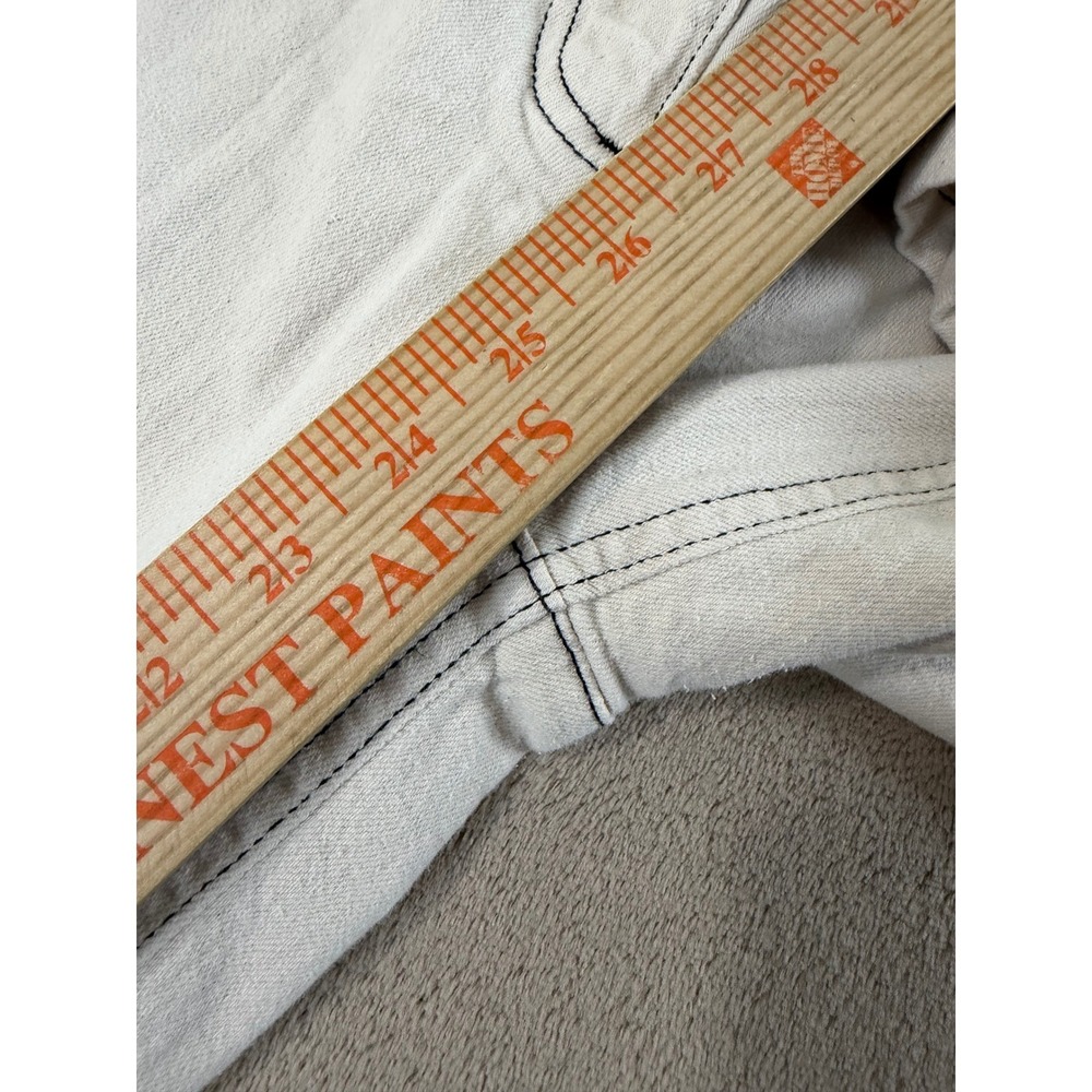 Reiss Denim Pants Maddie Women Size 27R White Colorblock Straight Leg EUC - Picture 6 of 10